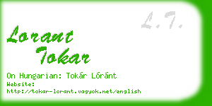 lorant tokar business card